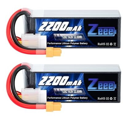 Zeee 4S Lipo 14,8 V 2200 mAh 120C com conector XT60 bateria (2 pacotes) Bateria RC para UAV Drones FPV Road Bike Quadcopters avião helicóptero RC barco carro Zeee 4S Lipo 14,8 V 2200 mAh 120C com conector XT60 bateria (2 pacotes) Bateria RC para UAV Drones FPV Road Bike Quadcopters avião helicóptero RC barco carro