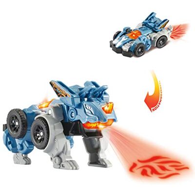 VTech Switch & Go Dinos Fire, espeto os tricertops, dinossauros e figuras de ação, brinquedo transformável 2 em 1 Dino-Car para crianças + 3 anos, versão ESP VTech Switch & Go Dinos Fire, espeto os tricertops, dinossauros e figuras de ação, brinquedo transformável 2 em 1 Dino-Car para crianças + 3 anos, versão ESP