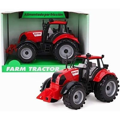 Toyland TIENDAEURASIA Tractor de quinta acionado por fricção de 22 cm x 12 cm com aba de abertura, disponível em rosa, vermelho e verde (vermelho) Toyland TIENDAEURASIA Tractor de quinta acionado por fricção de 22 cm x 12 cm com aba de abertura, disponível em rosa, vermelho e verde (vermelho)