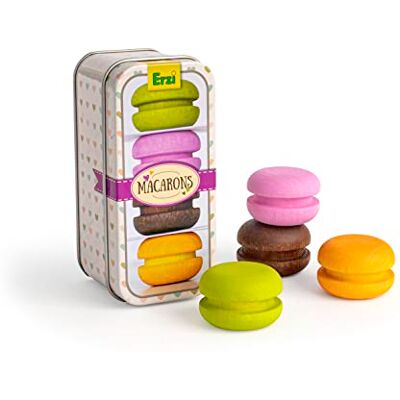 Erzi Macarons de madeira em lata, artigos de loja para crianças, jogos de encenação Erzi Macarons de madeira em lata, artigos de loja para crianças, jogos de encenação