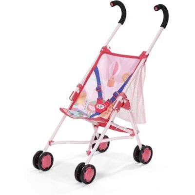 Baby born Carrinho com bolsa rosa Design rosa, bolsa, arnês de 3 pontos, dobrável Baby born Carrinho com bolsa rosa Design rosa, bolsa, arnês de 3 pontos, dobrável