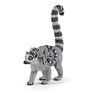 Papo Figuras pintadas à mão vida selvagem-Lémur com o seu bebé--Colecionável para meninos e meninas de 3 anos ou mais Papo Figuras pintadas à mão vida selvagem-Lémur com o seu bebé--Colecionável para meninos e meninas de 3 anos ou mais