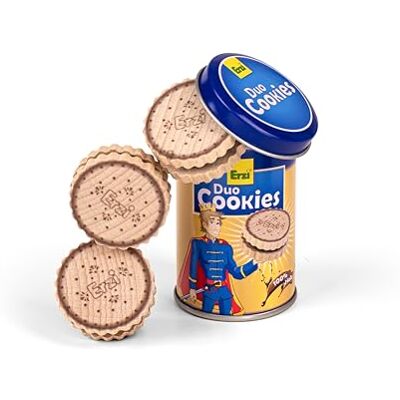 Erzi Duo Cookies de madeira em lata, artigo de loja para crianças, dramatização. Erzi Duo Cookies de madeira em lata, artigo de loja para crianças, dramatização.