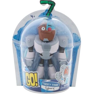 DC Comics Teen Titans Go! Twisty Titans, Cyborg, figura de ação flexível, brinquedos para meninos e meninas de 4 anos a partir de DC Comics Teen Titans Go! Twisty Titans, Cyborg, figura de ação flexível, brinquedos para meninos e meninas de 4 anos a partir de