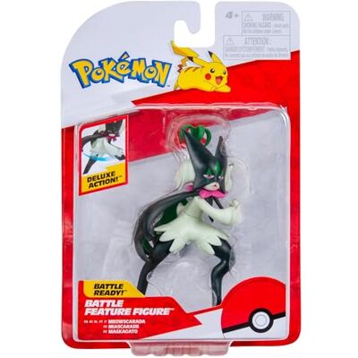 Pokémon Meowscarada Battle Feature Figure Figura de batalha Meowscarada de 4,5 polegadas com ataque Slash Pokémon Meowscarada Battle Feature Figure Figura de batalha Meowscarada de 4,5 polegadas com ataque Slash
