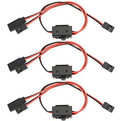 GTIWUNG JR Interruptor de Alimentação Cabo para Carros RC, Modelo de Controlo RC Receptor Interruptor com Cabo de Carregamento para Futaba, Interruptores de 3 Vias, 3 Vias Interruptores, Conector GTIWUNG JR Interruptor de Alimentação Cabo para Carros RC, Modelo de Controlo RC Receptor Interruptor com Cabo de Carregamento para Futaba, Interruptores de 3 Vias, 3 Vias Interruptores, Conector