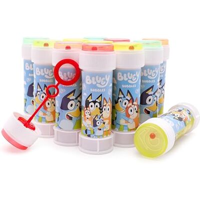 Toyland ® Pacote de 12 frascos de bolhas Bluey com varinhas, solução de 60 ml e tampa de labirinto inovadora brinquedos para sacos de festa e dinheiro de bolso Toyland ® Pacote de 12 frascos de bolhas Bluey com varinhas, solução de 60 ml e tampa de labirinto inovadora brinquedos para sacos de festa e dinheiro de bolso