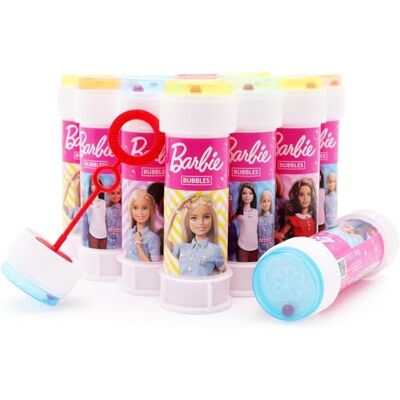 Toyland ® Pacote de 12 frascos de bolhas Barbie com varinhas, solução de 60 ml e tampa de labirinto inovadora brinquedos para sacolas de festa e dinheiro de bolso Toyland ® Pacote de 12 frascos de bolhas Barbie com varinhas, solução de 60 ml e tampa de labirinto inovadora brinquedos para sacolas de festa e dinheiro de bolso
