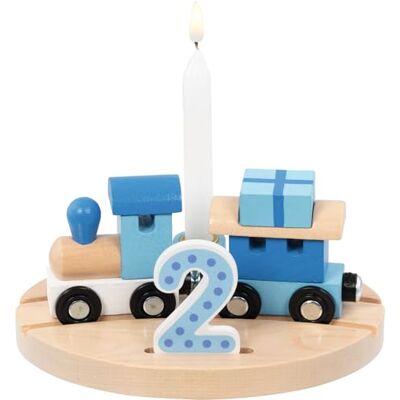 Goki Trem de aniversário Oslo de madeira, para a mesa decorativa de aniversário com números 1, 2, 3, 4, 5, 6, em azul para crianças, decoração de aniversário infantil, 16 cm x 12 cm x 7 Goki Trem de aniversário Oslo de madeira, para a mesa decorativa de aniversário com números 1, 2, 3, 4, 5, 6, em azul para crianças, decoração de aniversário infantil, 16 cm x 12 cm x 7
