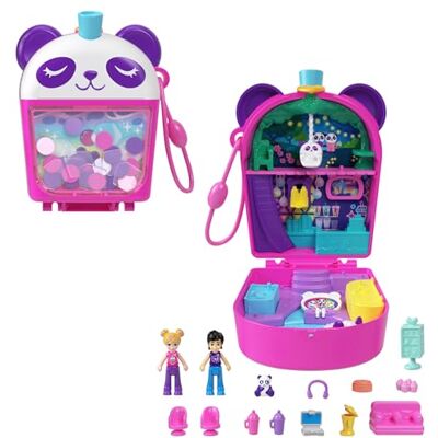 Polly Pocket Bubble Tea Panda, Cofre com Conjunto de Jogo em Forma de Loja de Chá de Bolhas para Mini Bonecas, Inclui 2 Figuras e 12 Acessórios, Brinquedo Presente para Meninos e Meninas +4 Anos Polly Pocket Bubble Tea Panda, Cofre com Conjunto de Jogo em Forma de Loja de Chá de Bolhas para Mini Bonecas, Inclui 2 Figuras e 12 Acessórios, Brinquedo Presente para Meninos e Meninas +4 Anos