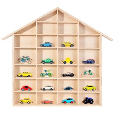 Creative Vitrina Expositora Colecionista para Carros de Coleção em Forma de Casa 26 Compartimentos 56x50x3,5 cm (+/- 1 cm) Expositor de Dedais para Joias Objetos de Valor Brinquedos Creative Vitrina Expositora Colecionista para Carros de Coleção em Forma de Casa 26 Compartimentos 56x50x3,5 cm (+/- 1 cm) Expositor de Dedais para Joias Objetos de Valor Brinquedos