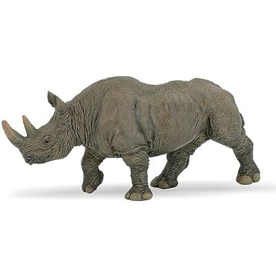 Papo Figura grande de Rinoceronte preto, coleção de vida selvagem, crianças 3+ Papo Figura grande de Rinoceronte preto, coleção de vida selvagem, crianças 3+