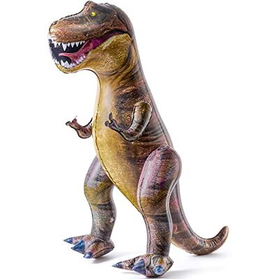 JOYIN T-Rex Brinquedo de dinossauro insuflável, Tyrannosaurus Rex insuflável para decorações de festa na piscina, presente de aniversário para crianças e adultos (76 cm) JOYIN T-Rex Brinquedo de dinossauro insuflável, Tyrannosaurus Rex insuflável para decorações de festa na piscina, presente de aniversário para crianças e adultos (76 cm)
