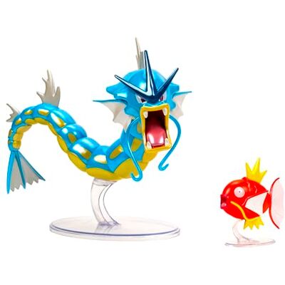 Jazwares Pacote de evolução Pokemon Select Inclui figuras de batalha Magikarp de 5 cm e Gyarados de 30 cm com acabamento exclusivo Jazwares Pacote de evolução Pokemon Select Inclui figuras de batalha Magikarp de 5 cm e Gyarados de 30 cm com acabamento exclusivo