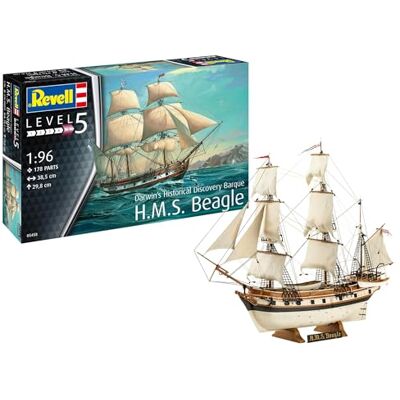 Revell Descoberta histórica de Darwin Barca H.M.S. Beagle Revell Descoberta histórica de Darwin Barca H.M.S. Beagle