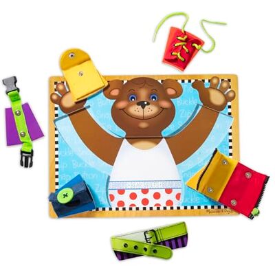 Quadro de quebra-cabeça de habilidades básicas Melissa & Doug - Brinquedo educativo de madeira Quadro de quebra-cabeça de habilidades básicas Melissa & Doug - Brinquedo educativo de madeira