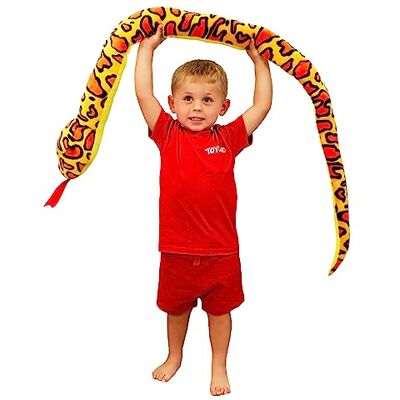 Toyland ® 170 cm (6,56 pés) Serpente de Peluche Gigante de Duas Cores 5 designs sortidos Brinquedos de peluche para crianças Toyland ® 170 cm (6,56 pés) Serpente de Peluche Gigante de Duas Cores 5 designs sortidos Brinquedos de peluche para crianças