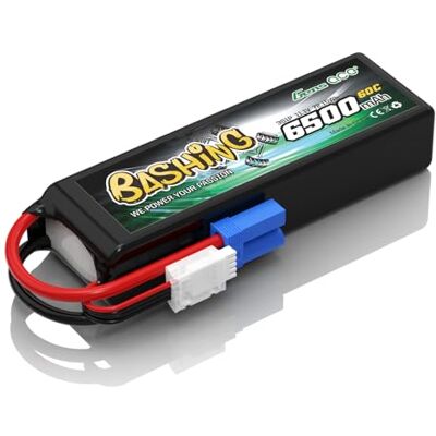 Gens ace 3S LiPo 6500 mAh 11,1 V 60C bateria com conector EC5 para helicópteros RC, carros RC, camiões, barcos e veículos RC em escala 1/8 e 1/10 Gens ace 3S LiPo 6500 mAh 11,1 V 60C bateria com conector EC5 para helicópteros RC, carros RC, camiões, barcos e veículos RC em escala 1/8 e 1/10