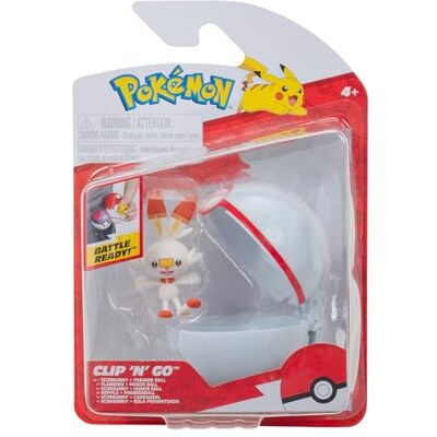 Pokémon Clip'n'Go Poké Ball Hopplo & Premierball, Poké Ball oficial com figura de 5 cm Pokémon Clip'n'Go Poké Ball Hopplo & Premierball, Poké Ball oficial com figura de 5 cm