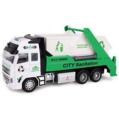 Toyland ® 21 cm Die Cast Pull Back Green camião com salto móvel brinquedos de camiões com fricção para crianças Toyland ® 21 cm Die Cast Pull Back Green camião com salto móvel brinquedos de camiões com fricção para crianças