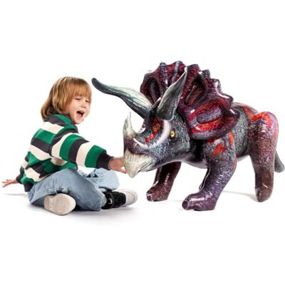 JOYIN Triceratops brinquedo insuflável de dinossauro para festa na piscina, decoração de festa de aniversário, presente para crianças e adultos JOYIN Triceratops brinquedo insuflável de dinossauro para festa na piscina, decoração de festa de aniversário, presente para crianças e adultos