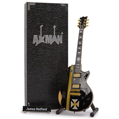 Axman James Hetfield (Metallica) Guitarra em miniatura Presentes musicais Ornamento feito à mão Axman James Hetfield (Metallica) Guitarra em miniatura Presentes musicais Ornamento feito à mão