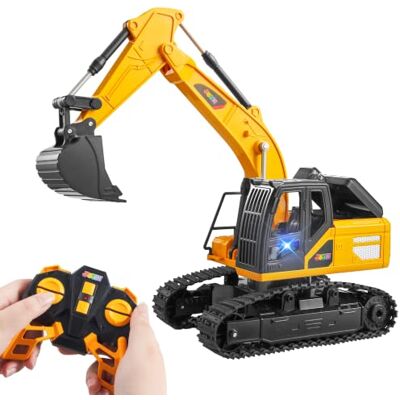 JOYIN Escavadora RC para Meninos e Meninas com Mais de 3 Anos, Carros de Joguete RC de 2,4 GHz com Luz e Som, Brinquedo de Construção Presente de Aniversário JOYIN Escavadora RC para Meninos e Meninas com Mais de 3 Anos, Carros de Joguete RC de 2,4 GHz com Luz e Som, Brinquedo de Construção Presente de Aniversário