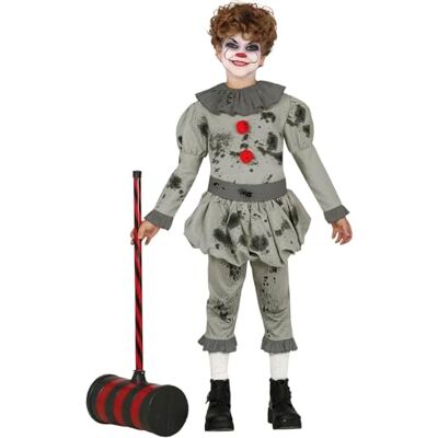 FIESTAS GUIRCA Disfarce infantil, para criança, de palhaço malvado, para 5-6 anos FIESTAS GUIRCA Disfarce infantil, para criança, de palhaço malvado, para 5-6 anos