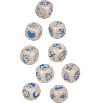 Goki – Cubos de madeira em lata, jogo criativo de narrativa e promoção do desenvolvimento da linguagem, cubos de história, infinitas possibilidades de brincar para crianças, 9 unidades, a partir de 6 anos Goki – Cubos de madeira em lata, jogo criativo de narrativa e promoção do desenvolvimento da linguagem, cubos de história, infinitas possibilidades de brincar para crianças, 9 unidades, a partir de 6 anos