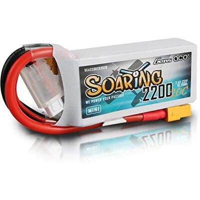 Gens ace Bateria Lipo 2s 2200 mAh 7,4 V 20C Soaring com XT60 para helicóptero RC 450, barco RC, veículo 1/16 Gens ace Bateria Lipo 2s 2200 mAh 7,4 V 20C Soaring com XT60 para helicóptero RC 450, barco RC, veículo 1/16