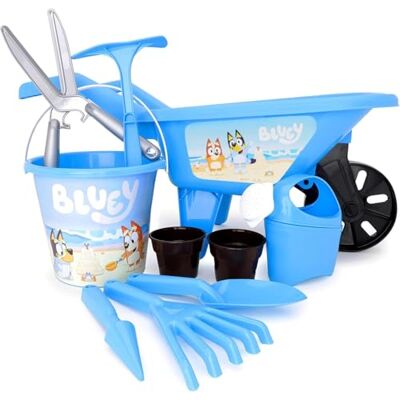 Toyland ® Jogo de jardinagem Bluey de 10 peças para crianças carrinho, regador, vasos, ferramens e muito mais conjunto de brinquedos para jardim ao ar livre idade 2 Toyland ® Jogo de jardinagem Bluey de 10 peças para crianças carrinho, regador, vasos, ferramens e muito mais conjunto de brinquedos para jardim ao ar livre idade 2