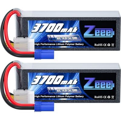 Zeee 4S Lipo bateria 14,8 V 60C 3700 mAh RC bateria com conector EC5 (2 Bateria RC para UAV Drones FPV Road Bike Quadcopters avião helicóptero RC barco carro RC Zeee 4S Lipo bateria 14,8 V 60C 3700 mAh RC bateria com conector EC5 (2 Bateria RC para UAV Drones FPV Road Bike Quadcopters avião helicóptero RC barco carro RC