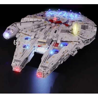 BRIKSMAX Kit de iluminação LED para LEGO Millennium Falcon, compatível com tijolos de construção modelo de ego 75192, conjunto de lagos não incluído BRIKSMAX Kit de iluminação LED para LEGO Millennium Falcon, compatível com tijolos de construção modelo de ego 75192, conjunto de lagos não incluído