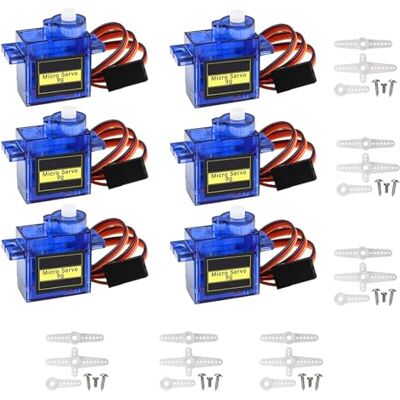 GERUI 9G Micro motor para RC robô/passeio helicóptero barco avião helicóptero carro modelos de veículo controlo com cabo compatível mini modelo para Arduino (6 unidades) GERUI 9G Micro motor para RC robô/passeio helicóptero barco avião helicóptero carro modelos de veículo controlo com cabo compatível mini modelo para Arduino (6 unidades)