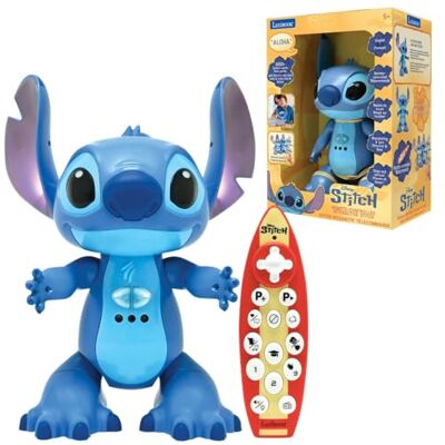 LEXIBOOK Robot Stitch com controle remoto bilíngue e interativo, com a verdadeira voz de Stitch LEXIBOOK Robot Stitch com controle remoto bilíngue e interativo, com a verdadeira voz de Stitch