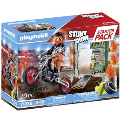 Playmobil Starter Pack, Stuntshow Moto com parede de fogo , a partir de 4 anos Playmobil Starter Pack, Stuntshow Moto com parede de fogo , a partir de 4 anos
