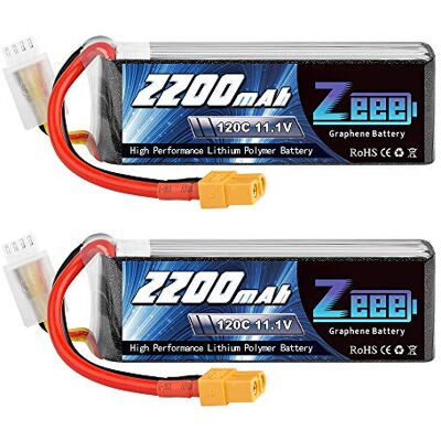 Zeee 3S Lipo bateria 11,1 V 2200 mAh 120C com conector XT60 para UAV Drones FPV bicicleta de estrada Quadcopters avião helicóptero RC barco (2 embalagens) Zeee 3S Lipo bateria 11,1 V 2200 mAh 120C com conector XT60 para UAV Drones FPV bicicleta de estrada Quadcopters avião helicóptero RC barco (2 embalagens)