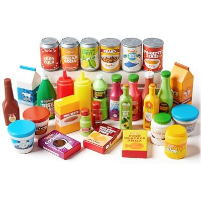 JOYIN Conjunto de 30 Peças de Comida de Brincar - Acessórios para Cozinha de Brincar JOYIN Conjunto de 30 Peças de Comida de Brincar - Acessórios para Cozinha de Brincar