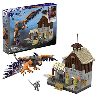 Mega Brands Mega Construx Probuilders The Witcher Colecionadores cena com blocos de construção e luzes LED, 1000 peças, brinquedo + 10 anos (Mattel ) Mega Brands Mega Construx Probuilders The Witcher Colecionadores cena com blocos de construção e luzes LED, 1000 peças, brinquedo + 10 anos (Mattel )