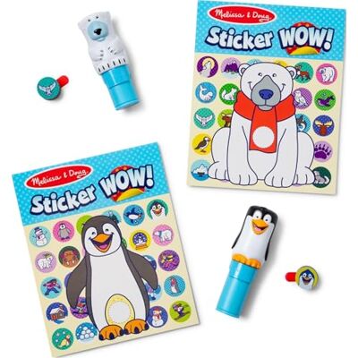Melissa & Doug Sticker Wow! Inverno (polar e pinguim ), artesanato colecionável, 2 cadernos de atividades, 2 estampadores de autocolantes, 2 pilhas de autocolantes extra certificados FSC Melissa & Doug Sticker Wow! Inverno (polar e pinguim ), artesanato colecionável, 2 cadernos de atividades, 2 estampadores de autocolantes, 2 pilhas de autocolantes extra certificados FSC