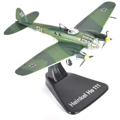 OPO 10 Bombardeiro Heinkel He 111, reprodução em escala 1/144 de um avião militar da Segunda Guerra Mundial B103 OPO 10 Bombardeiro Heinkel He 111, reprodução em escala 1/144 de um avião militar da Segunda Guerra Mundial B103