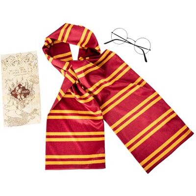 Rubies Set acessórios Harry Potter para meninos e meninas, cachecol de grifinória, óculos e mapa marmordeador, oficial Harry Potter para aniversários, presentes, Halloween, carnaval e Natal Rubies Set acessórios Harry Potter para meninos e meninas, cachecol de grifinória, óculos e mapa marmordeador, oficial Harry Potter para aniversários, presentes, Halloween, carnaval e Natal