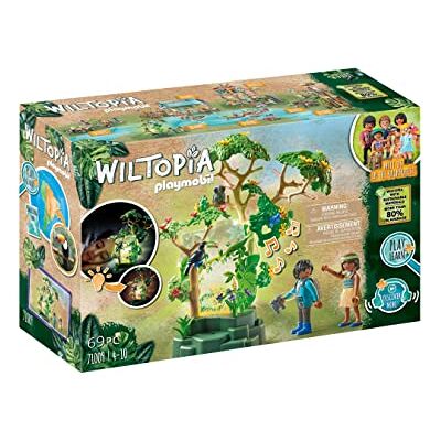 Playmobil Wiltopia Floresta tropical luz noturna com animais de brinquedo, luz e som, brinquedo sustentável para crianças com mais de 4 anos Playmobil Wiltopia Floresta tropical luz noturna com animais de brinquedo, luz e som, brinquedo sustentável para crianças com mais de 4 anos