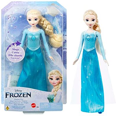 Mattel Disney Frozen Elsa musical boneca que canta ao pressionar um botão, brinquedo + 3 anos, versão em espanhol () Mattel Disney Frozen Elsa musical boneca que canta ao pressionar um botão, brinquedo + 3 anos, versão em espanhol ()