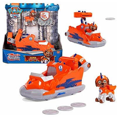 Paw Patrol Seleção de veículos Rescue Knights Patrulha Canina, Figura: Zuma Paw Patrol Seleção de veículos Rescue Knights Patrulha Canina, Figura: Zuma