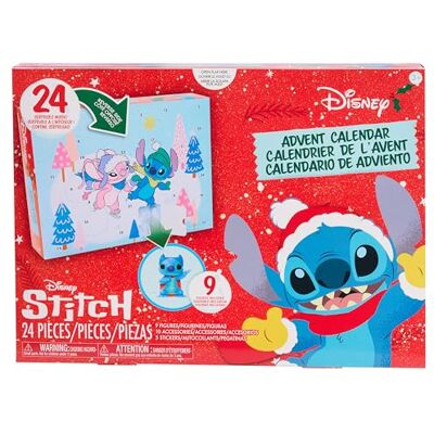 Just Play Calendário de advento Stitch da Disney, 24 peças, figuras colecionáveis de 3,8 cm, brinquedos para meninos e meninas a partir de 5 anos Just Play Calendário de advento Stitch da Disney, 24 peças, figuras colecionáveis de 3,8 cm, brinquedos para meninos e meninas a partir de 5 anos