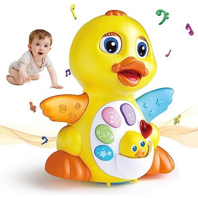 MOONTOY Brinquedos Musicais Crianças 1 ano, Pato de Brinquedo Bebês 6-12 Meses, Brinquedo Educativo para Bebês com Luz e Som para Crianças, Jogos Presentes para Meninos e Meninas de 1, 2 e 3 anos MOONTOY Brinquedos Musicais Crianças 1 ano, Pato de Brinquedo Bebês 6-12 Meses, Brinquedo Educativo para Bebês com Luz e Som para Crianças, Jogos Presentes para Meninos e Meninas de 1, 2 e 3 anos