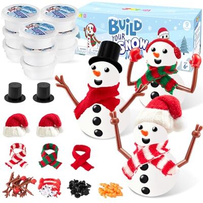 JOYIN Conjunto de artesanato de boneco de neve para o Natal, 3 peças, kit de artesanato de boneco de neve para artesanato e artes de Natal, enchimento de meias para crianças, presente de festa JOYIN Conjunto de artesanato de boneco de neve para o Natal, 3 peças, kit de artesanato de boneco de neve para artesanato e artes de Natal, enchimento de meias para crianças, presente de festa
