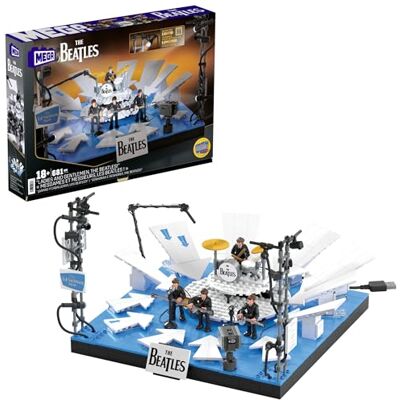 Mega Conjunto de jogo dos Beatles no The Ed Sullivan Show, blocos de construção com luzes LED, 681 peças, brinquedo de coleção () Mega Conjunto de jogo dos Beatles no The Ed Sullivan Show, blocos de construção com luzes LED, 681 peças, brinquedo de coleção ()