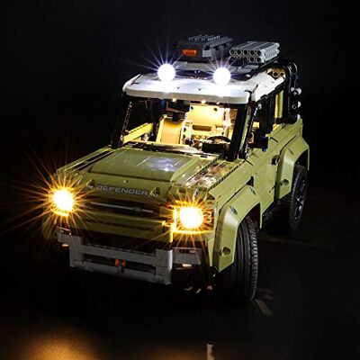 BRIKSMAX Kit de Iluminação LED para Lego Technic Land Rover Defender, Compatível com Tijolos de Construção Lego Modelo 42110, Conjunto de Legos Não Incluído.. BRIKSMAX Kit de Iluminação LED para Lego Technic Land Rover Defender, Compatível com Tijolos de Construção Lego Modelo 42110, Conjunto de Legos Não Incluído..